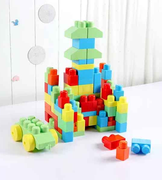 Jumbo Brix Stack Set Multicolor - 80 Pieces