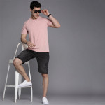 Men Black Slim Fit Distressed Denim Shorts