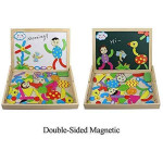 Magnetic Jigsaw Double Side Board Puzzle Games - Multicolour