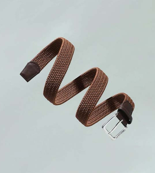 Men Brown Textured Formal Belt