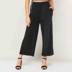 Women Textured Elasticated Palazzos