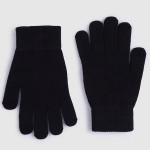 Men Black Solid Gloves