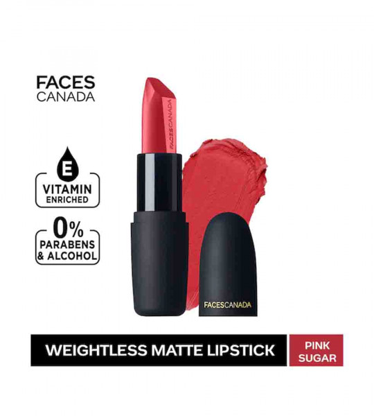 Weightless Matte Finish Hydrating Lipstick with Almond Oil - Pink Sugar 04