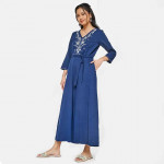 Women Embroidered V-Neck Jumpsuit