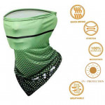 Unisex Green Cooling Arm Sleeves & Bandana With UV Protection & Quick Dry