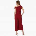 "Women Solid One-Shoulder Jumpsuit "