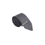 Men Grey Printed Formal Accessory Gift Set